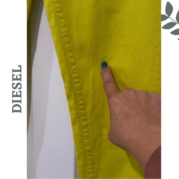 DIESEL Grupee Stretch Skinny Jeans | Size 31 x 32 | Chartruse Yellow - Picture 9 of 10